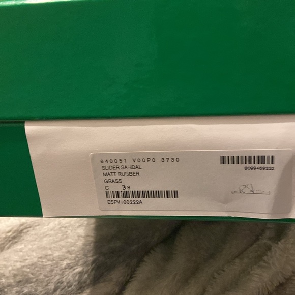 Bottega Veneta Intecciato Matte Rubber Slides Grass Green sz 38 - Picture 13 of 14